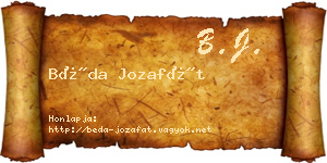 Béda Jozafát névjegykártya